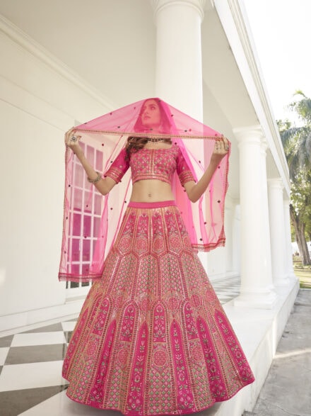 Rani Color Lehenga Choli | Rani Colour Bridal Lehenga