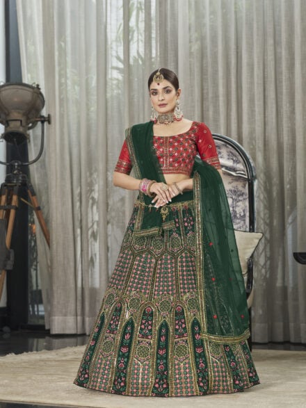 Photo of maroon and green | Indian bride outfits, Indian bridal fashion, Bridal  lehenga red