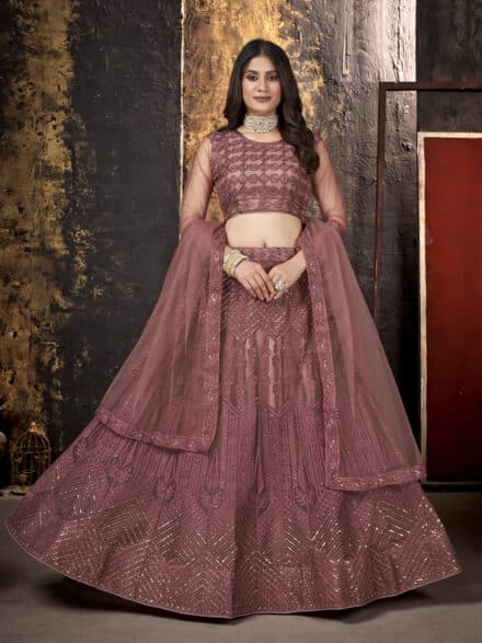 Buy SHUBHKALA Pink Silk Embroidered Lehenga and Choli Set With Dupatta for  Women Online @ Tata CLiQ