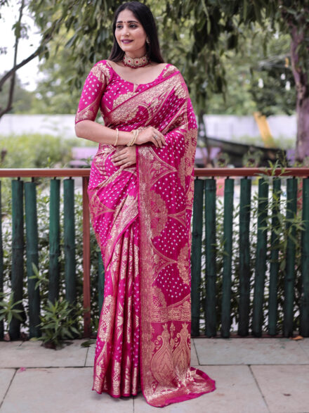 Pink Saree - Latest Pink Colour Saree Online