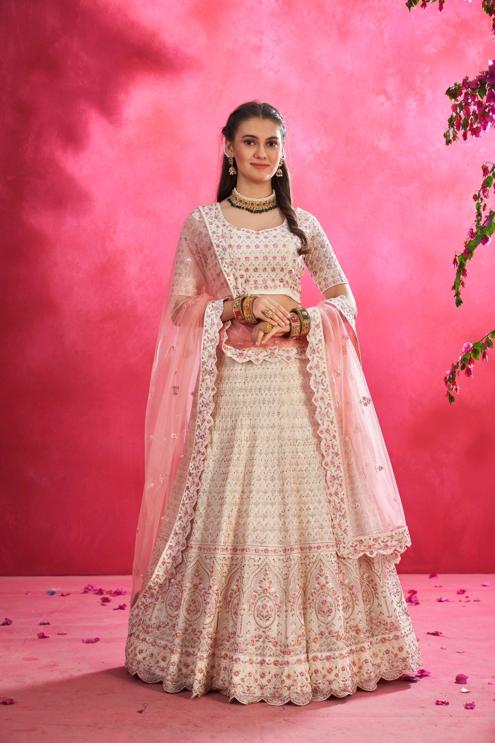 Baby Pink Lehenga Set – Estie Couture