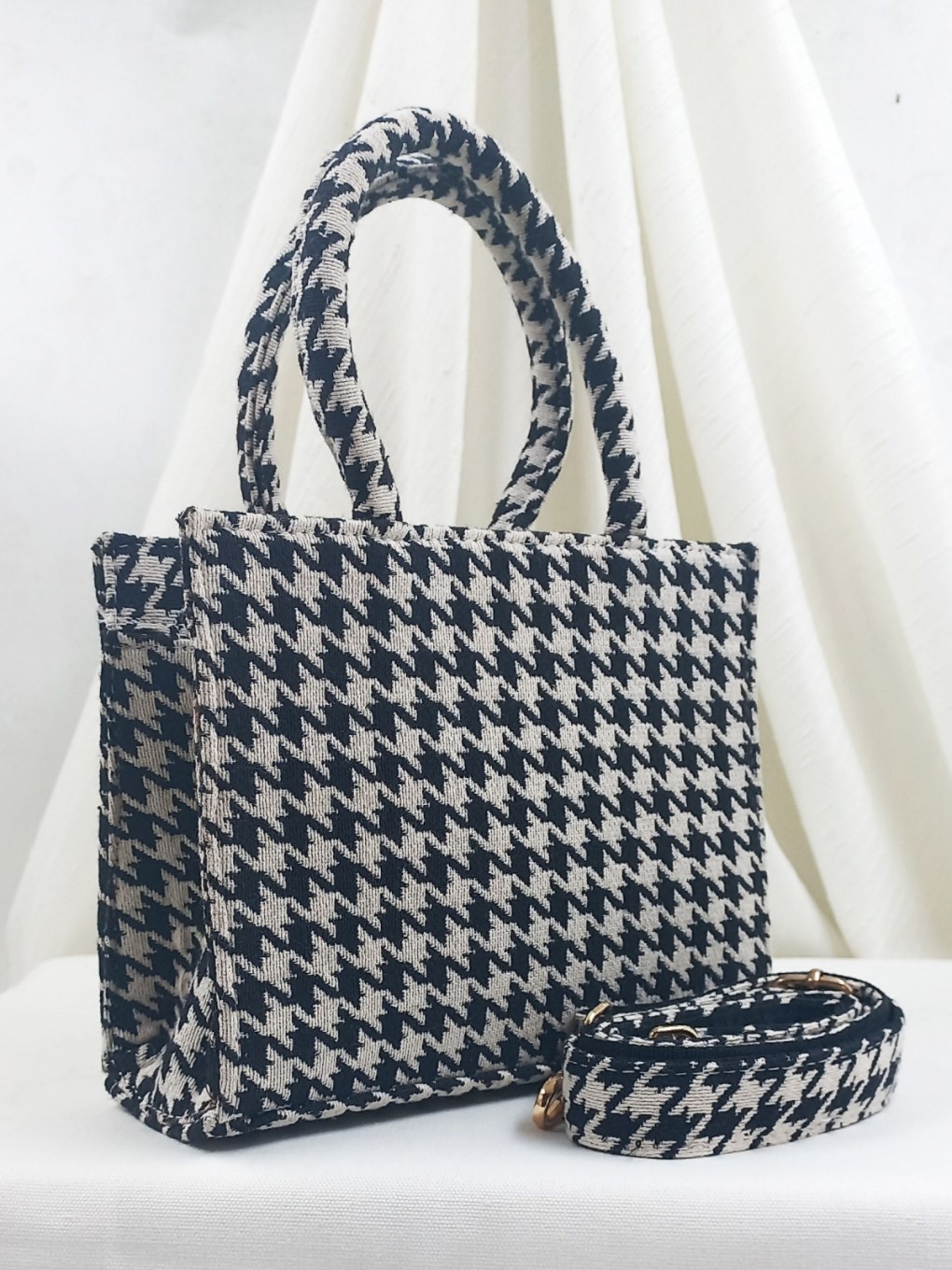 Jacquard Tote Women's College Handbag Shoulder Bag