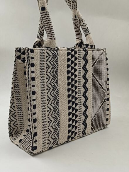 Women's California Bag East-West in milk-white jacquard wool | Golden Goose