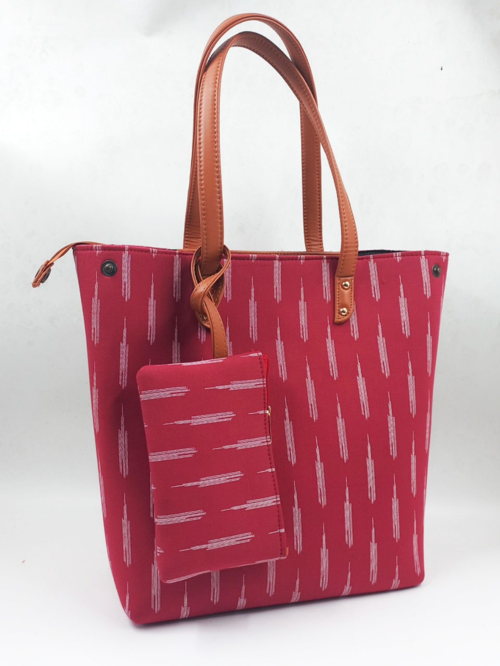 Dark red tote outlet bag