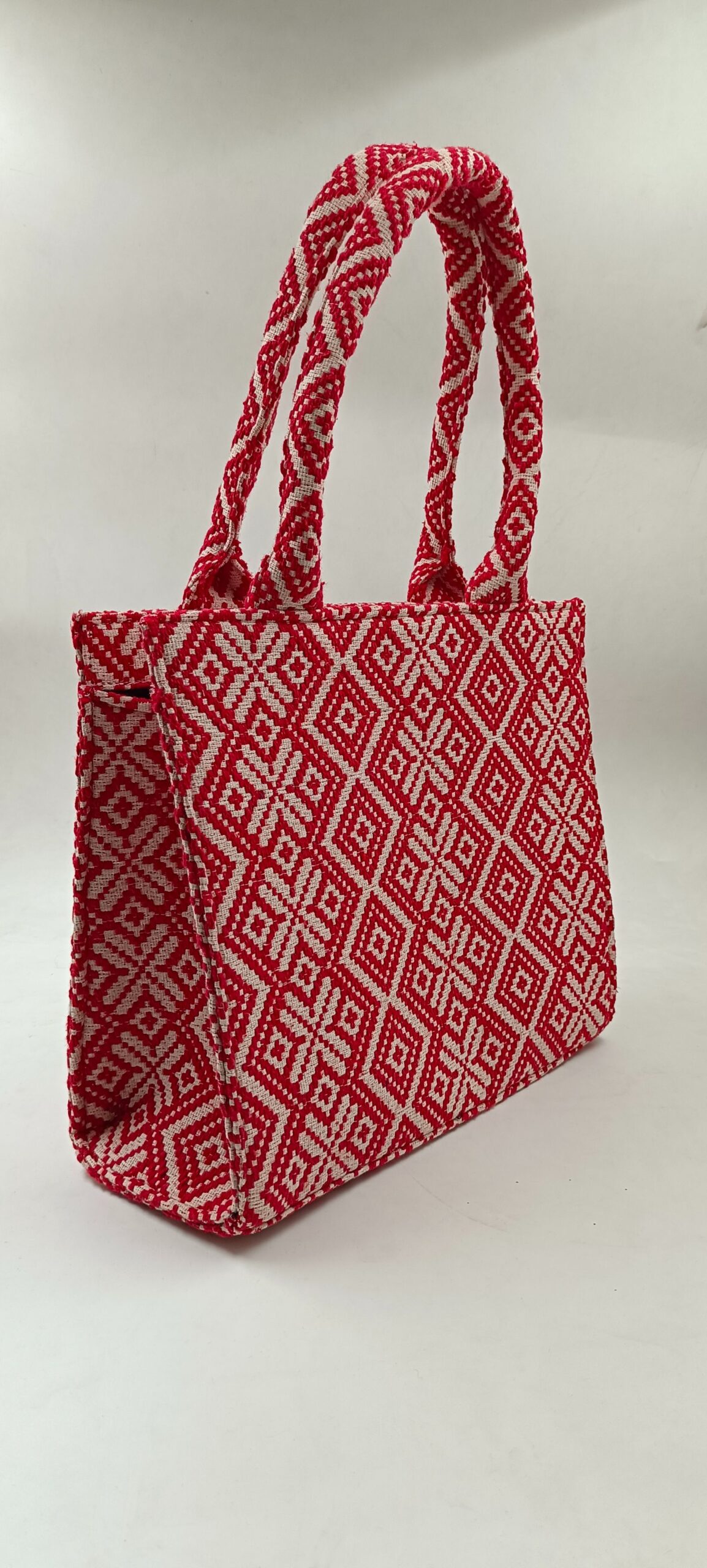 Dark red outlet tote bag