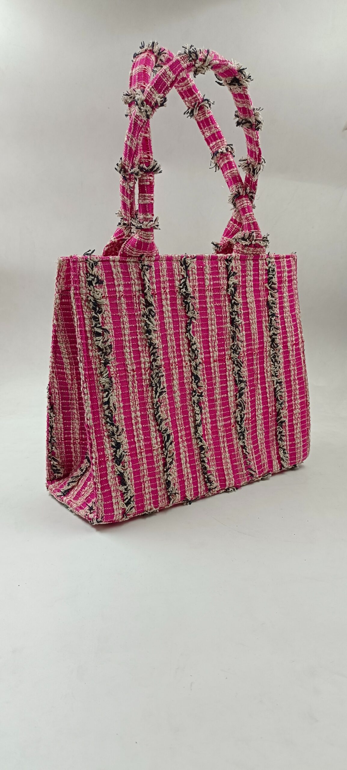 Jacquard Weave Pink Tote store Bag