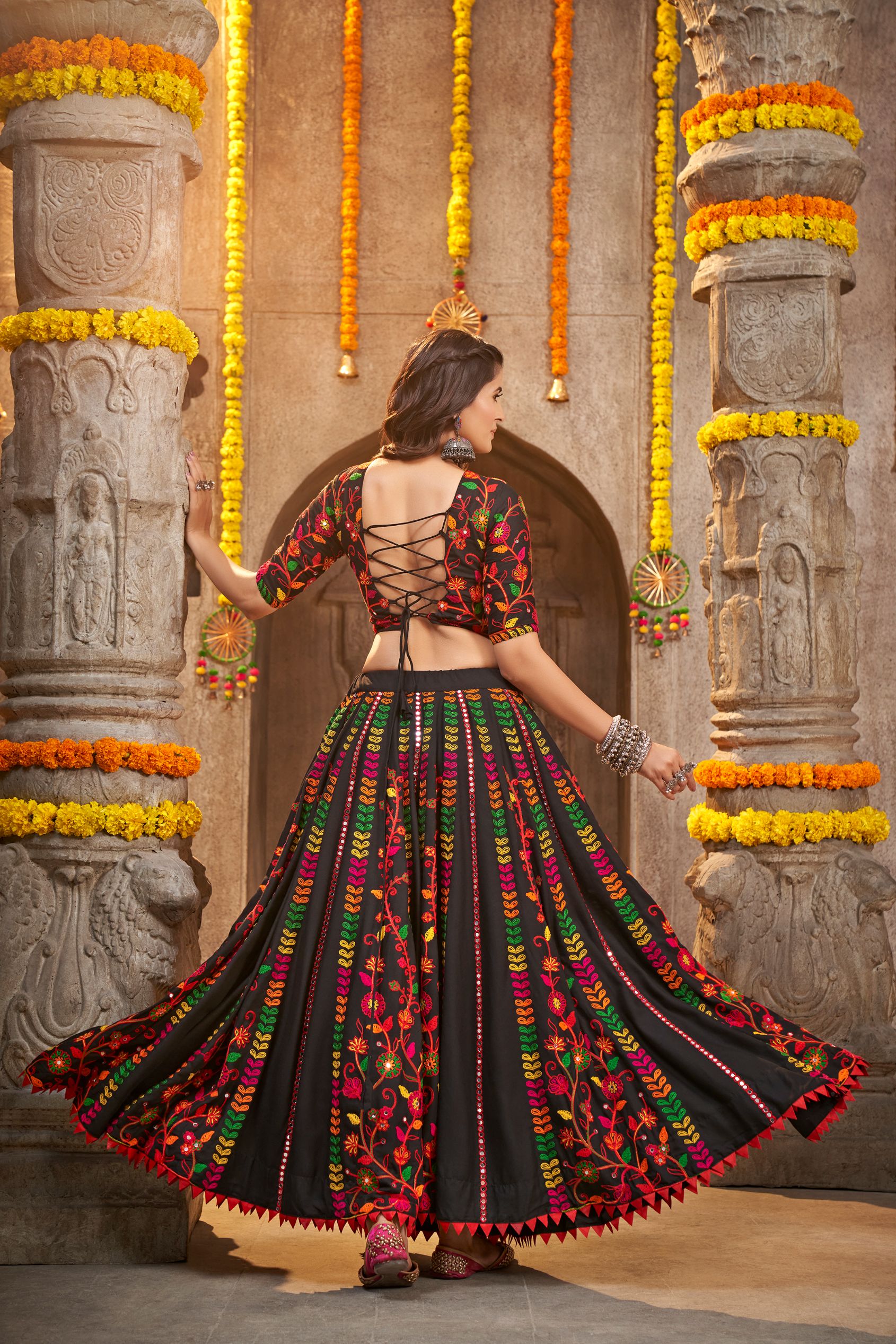 Peach Black Sharara | Indian fashion, Lehenga online shopping, Eastern  dresses