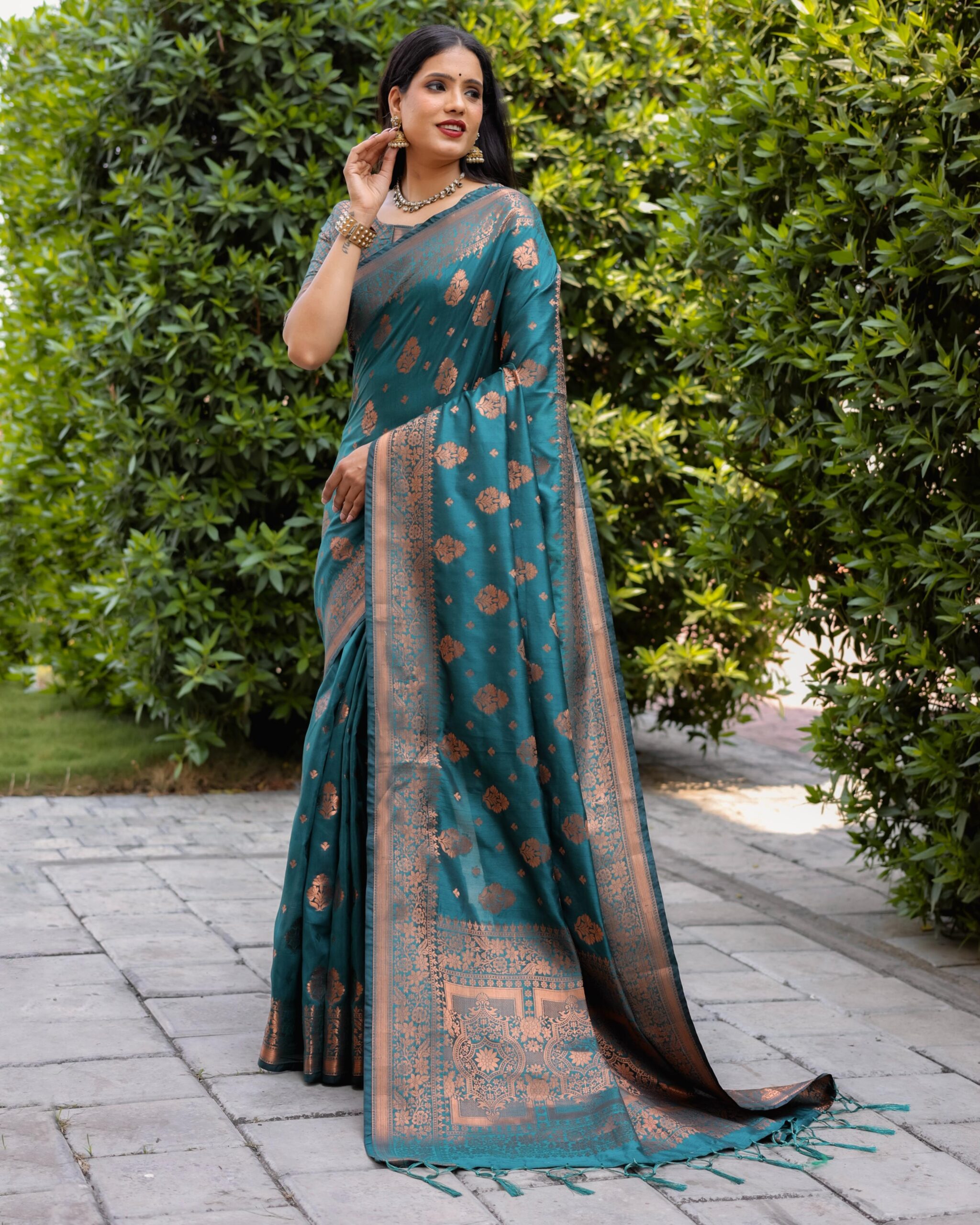 Buy Powder Blue Mirror Work Saree Online in USA with Designer Blouse – Pure  Elegance